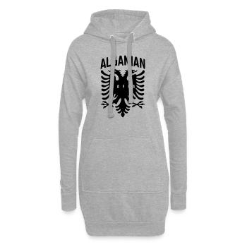 albanian mafia fun - Hoodie-Kleid - Grau meliert - Vorne
