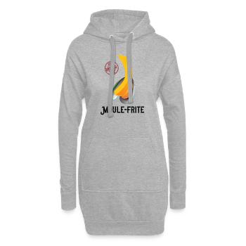 moulefrite - Sweat-shirt à capuche long Femme - gris chiné - Devant