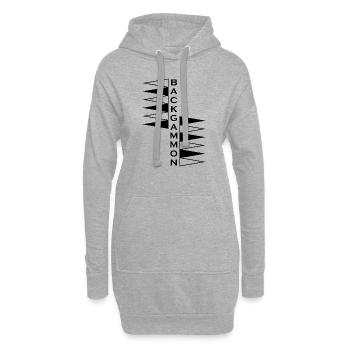 boardgame chess backgammon game night - Hoodie-Kleid - Grau meliert - Vorne