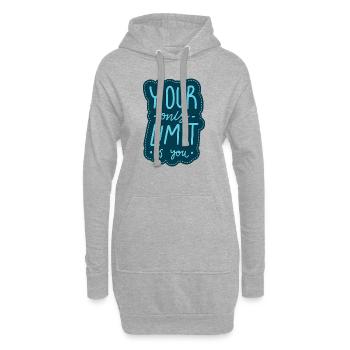 Nur du schränkst ein - Hoodie-Kleid - Grau meliert - Vorne