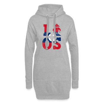 Laos Lao Laotian Flag Elephant Lao I Cadeau - Sweat-shirt à capuche long Femme - gris chiné - Devant