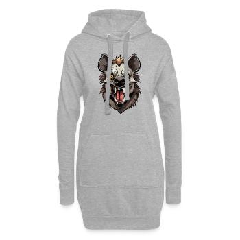 Hyène / Afrique / Safrai / Zoo / Wildis / Animal - Sweat-shirt à capuche long Femme - gris chiné - Devant