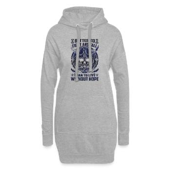 Scandinavie nordique rétro viking mythologie mystique - Sweat-shirt à capuche long Femme - gris chiné - Devant