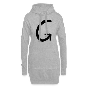 Buchstabe G - Hoodie-Kleid - Grau meliert - Vorne