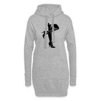high heels - Hoodie-Kleid - Grau meliert - Vorne
