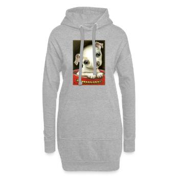 Chihuahua - Hoodie Dress - heather grey - Front