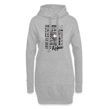 je Suis Kelpie Fawn - Noir FR - Sweat-shirt à capuche long Femme - gris chiné - Devant