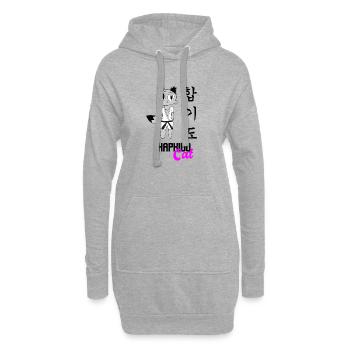 Hapkido Chat - Sweat-shirt à capuche long Femme - gris chiné - Devant
