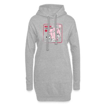 Sternzeichen Waage - Hoodie-Kleid - Grau meliert - Vorne