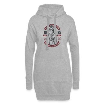 BICYCLE PUSHER CLUB - Vintage Rennrad Shirt Motiv - Hoodie-Kleid - Grau meliert - Vorne