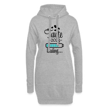 tante 2023 is loading - Hoodie-Kleid - Grau meliert - Vorne