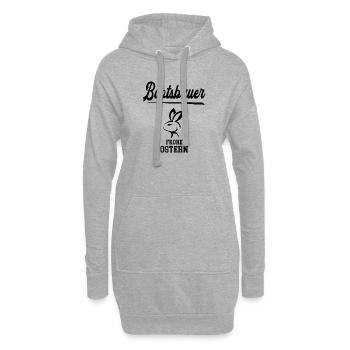 Bootsbauer Ostern Bootsbau Oster Outfit - Hoodie-Kleid - Grau meliert - Vorne