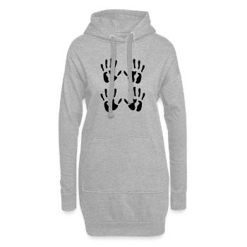 Geburtstag 20 Jahre - Hoodie-Kleid - Grau meliert - Vorne