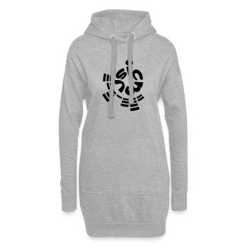 music (1c) - Hoodie-Kleid - Grau meliert - Vorne