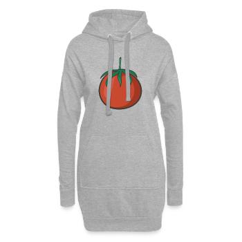 Tomate - Sweat-shirt à capuche long Femme - gris chiné - Devant