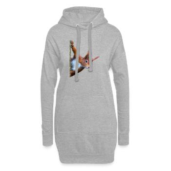 Eichhörnchen - Hoodie-Kleid - Grau meliert - Vorne