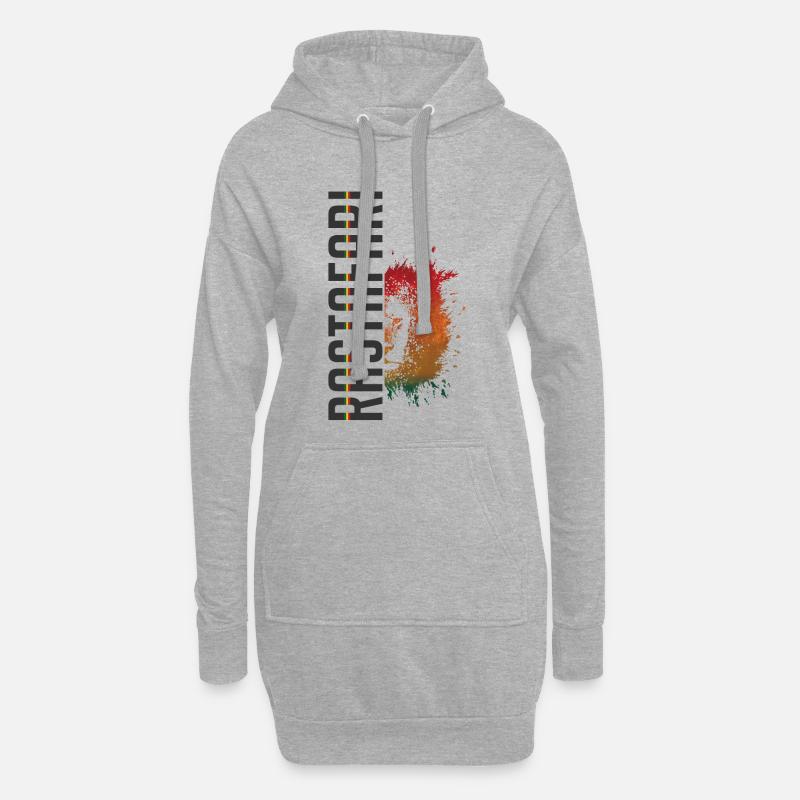 Rastasplash Design - Hoodie Dress - heather grey