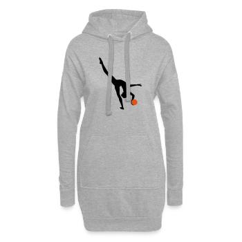 Rhythmics gymnastics - Sweat-shirt à capuche long Femme - gris chiné - Devant