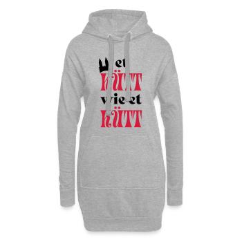 Karneval - Hoodie-Kleid - Grau meliert - Vorne