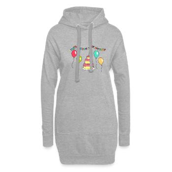 Party - Hoodie-Kleid - Grau meliert - Vorne