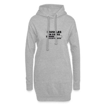 tee-shirt muscles en cours, veuillez patienter - Sweat-shirt à capuche long Femme - gris chiné - Devant
