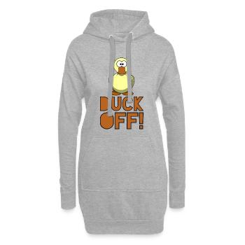 Entlass dich! Verrotten Sie mit Ente! # - Hoodie-Kleid - Grau meliert - Vorne