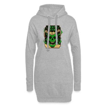 Death Metal Design - Hoodie-Kleid - Grau meliert - Vorne