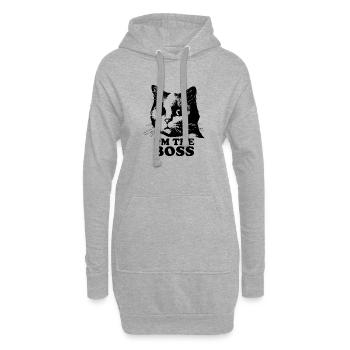 Chat - Sweat-shirt à capuche long Femme - gris chiné - Devant