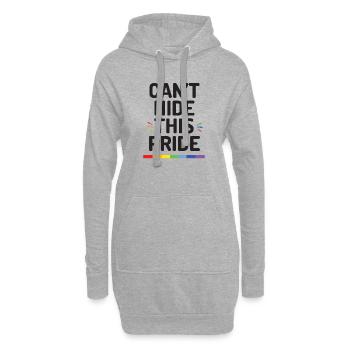 Pride Month - Ich kann diesen Stolz nicht verbergen - Hoodie-Kleid - Grau meliert - Vorne
