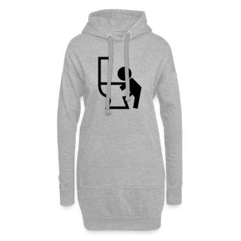 Erbrechen Puck Sick - Hoodie-Kleid - Grau meliert - Vorne