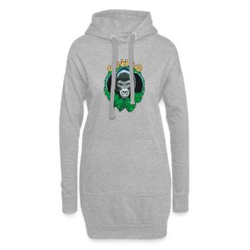 Kongo-Gorilla - Hoodie-Kleid - Grau meliert - Vorne