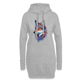 Wolf - Hoodie-Kleid - Grau meliert - Vorne