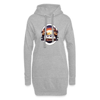 Campeur - Sweat-shirt à capuche long Femme - gris chiné - Devant