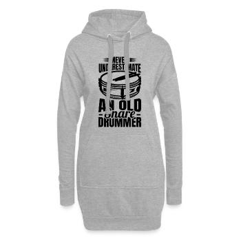 Trommler Opa - Hoodie-Kleid - Grau meliert - Vorne