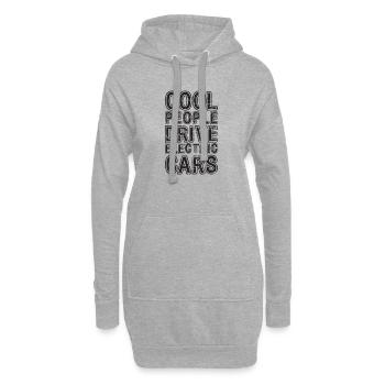 Des gens cool conduisent des voitures électriques Voiture électrique - Sweat-shirt à capuche long Femme - gris chiné - Devant