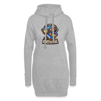 I dont need google - Hoodie-Kleid - Grau meliert - Vorne