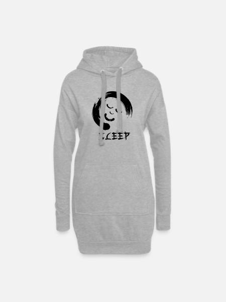 Enzo zen smiley Ensie Sleep - Hoodie Dress - heather grey
