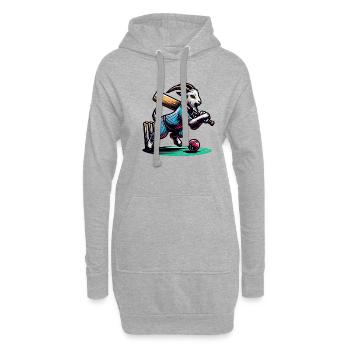 Ziegen Cricket Liebhaber Sportler Team Design - Hoodie-Kleid - Grau meliert - Vorne