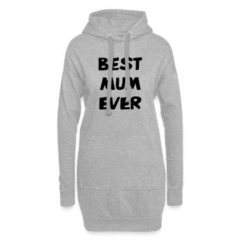 Die beste Mutter aller Zeiten - Muttertag - Hoodie-Kleid - Grau meliert - Vorne