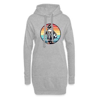 Pinguin Vogel Fußball Spieler Ball Champion Fan - Hoodie-Kleid - Grau meliert - Vorne