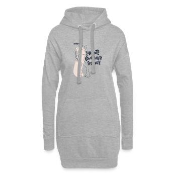 Fühl dich frei Mädchen - Hoodie-Kleid - Grau meliert - Vorne