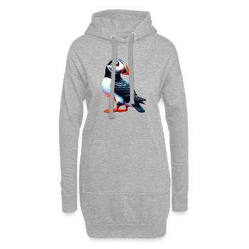Papageitaucher - Hoodie-Kleid - Grau meliert - Vorne