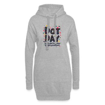 DOT DAY: JEDER DOT IST EIN SCHRITT IN RICHTUNG GRÖSSE - Hoodie-Kleid - Grau meliert - Vorne