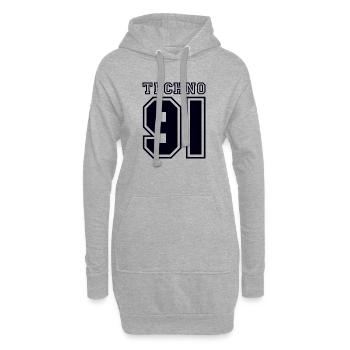 TECHNO 91 - Hoodie-Kleid - Grau meliert - Vorne