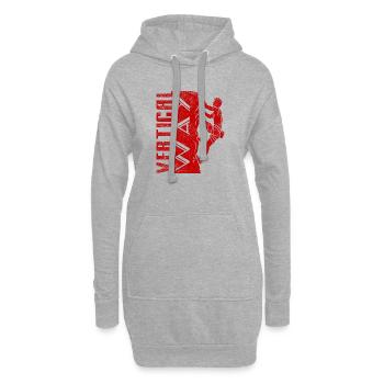 Voie Verticale Chico - Sweat-shirt à capuche long Femme - gris chiné - Devant