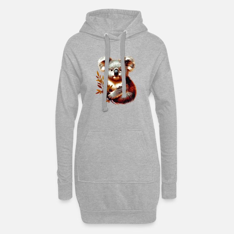 Koala - Sweat-shirt à capuche long Femme - gris chiné