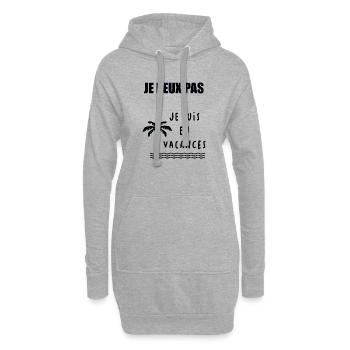 RUHESTAND. RUHESTAND. PENSIONIERT. GLÜCKLICHER RUHESTAND - Hoodie-Kleid - Grau meliert - Vorne