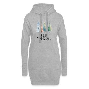 Hello Winter - Hoodie-Kleid - Grau meliert - Vorne