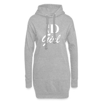Bad Girl weiß - Hoodie-Kleid - Grau meliert - Vorne