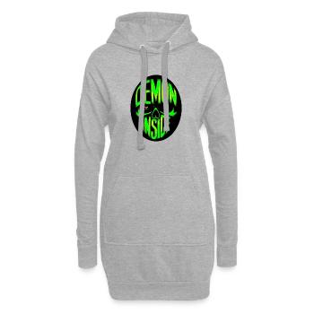 Demon inside - Hoodie-Kleid - Grau meliert - Vorne